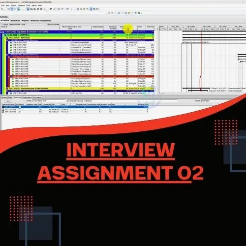 P6 Interview Assignment 02 by using Primavera P6 | Basic Planning Engineer